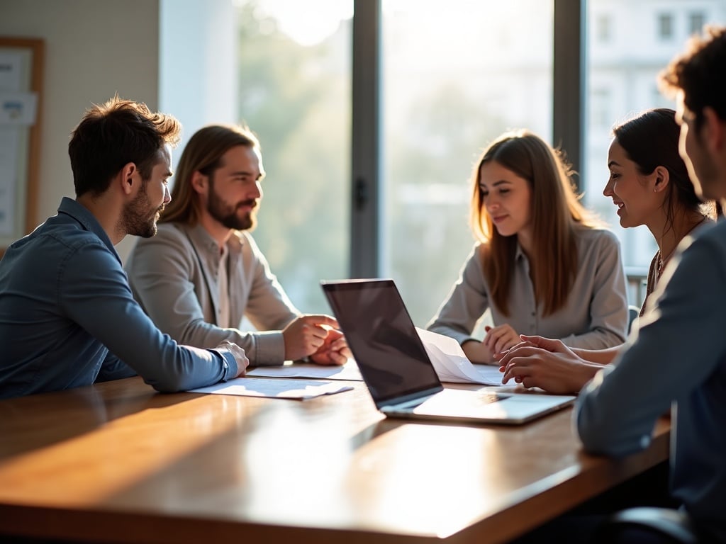 A cybersecurity services advisor presenting a tailored security roadmap to a business leadership team during an executive security review session