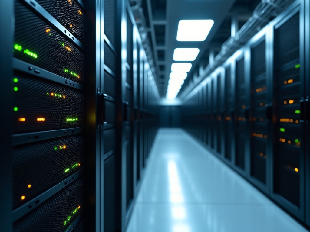 An IT security specialist performing a hands-on infrastructure audit inside a commercial server room at a Phoenix-area manufacturing or data center facility