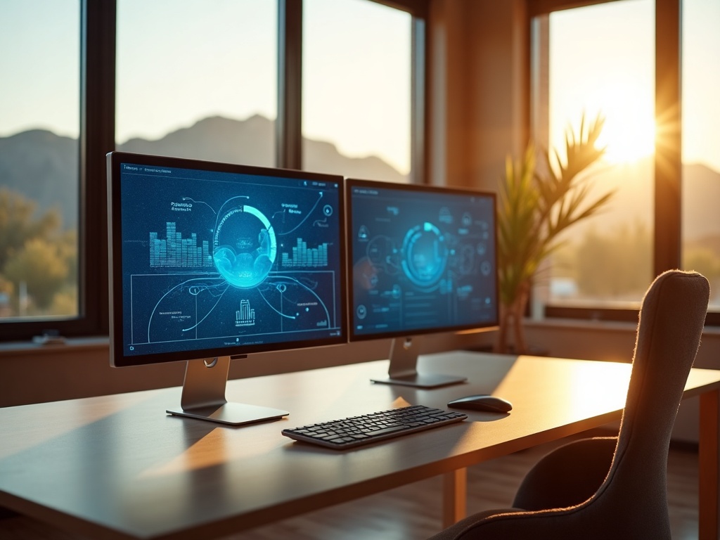 Litchfield Park, AZ A senior security advisor reviewing threat dashboards — professional cybersecurity services protecting a Litchfield Park AZ business near Wigwam Boulevard