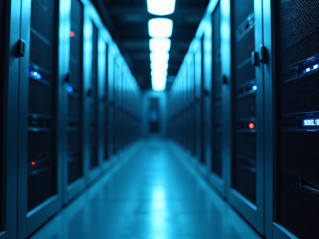 A secure enterprise server room representing the infrastructure protected by professional cloud cybersecurity services in the Phoenix metro area