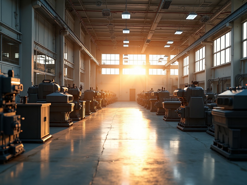 An industrial manufacturing facility where operational technology network security is managed as part of a comprehensive cloud cybersecurity services program