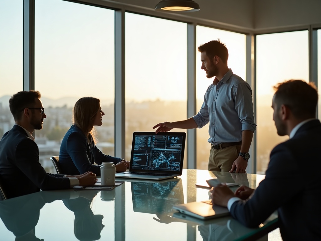 A cybersecurity professional reviewing how to reduce cyber risk without a big budget strategies on a security operations dashboard inside a modern data center server room