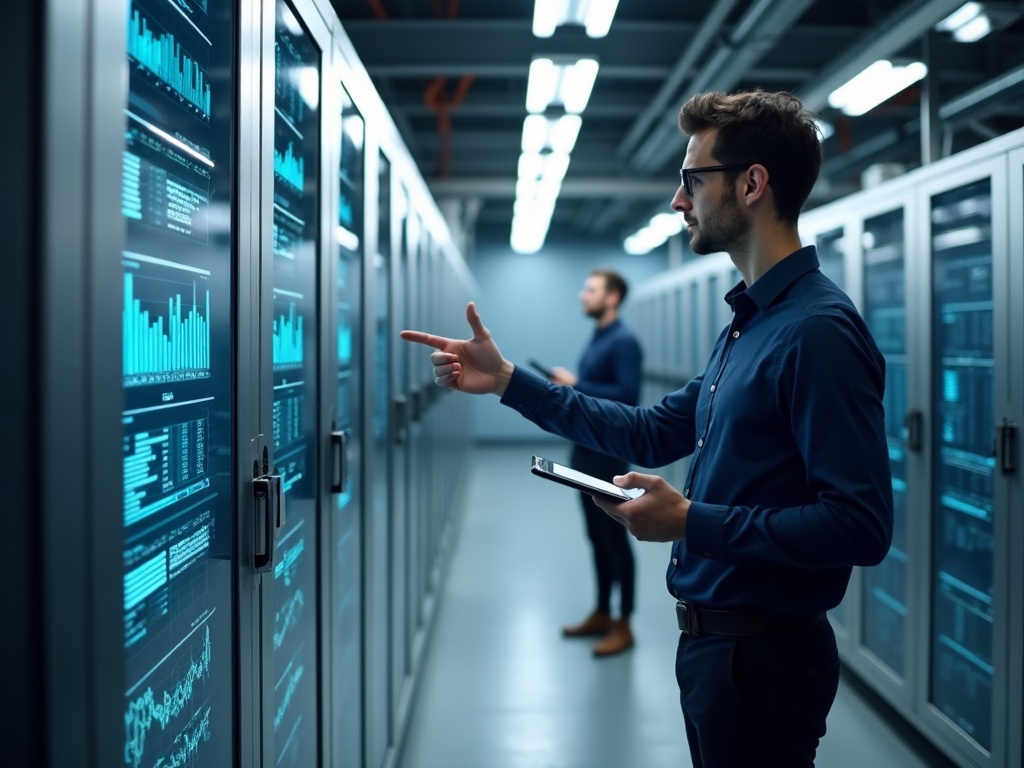 PLC Security Hardening: What Industrial Operators in Arizona Need to Do Right Now A cybersecurity engineer performing plc security hardening by reviewing industrial control system network diagrams on dual monitors inside a Phoenix metro operations center.