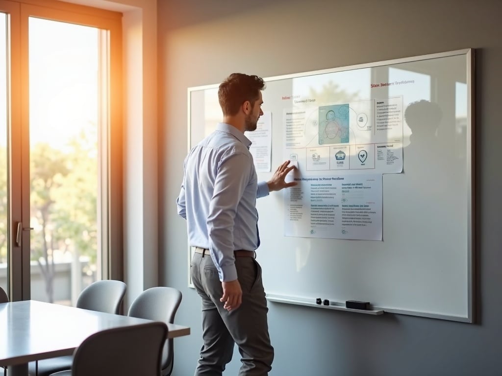 What a Cybersecurity Maturity Assessment Reveals That a Basic Scan Misses A cybersecurity professional reviewing an arizona cybersecurity maturity assessment dashboard on dual monitors in a modern Scottsdale office