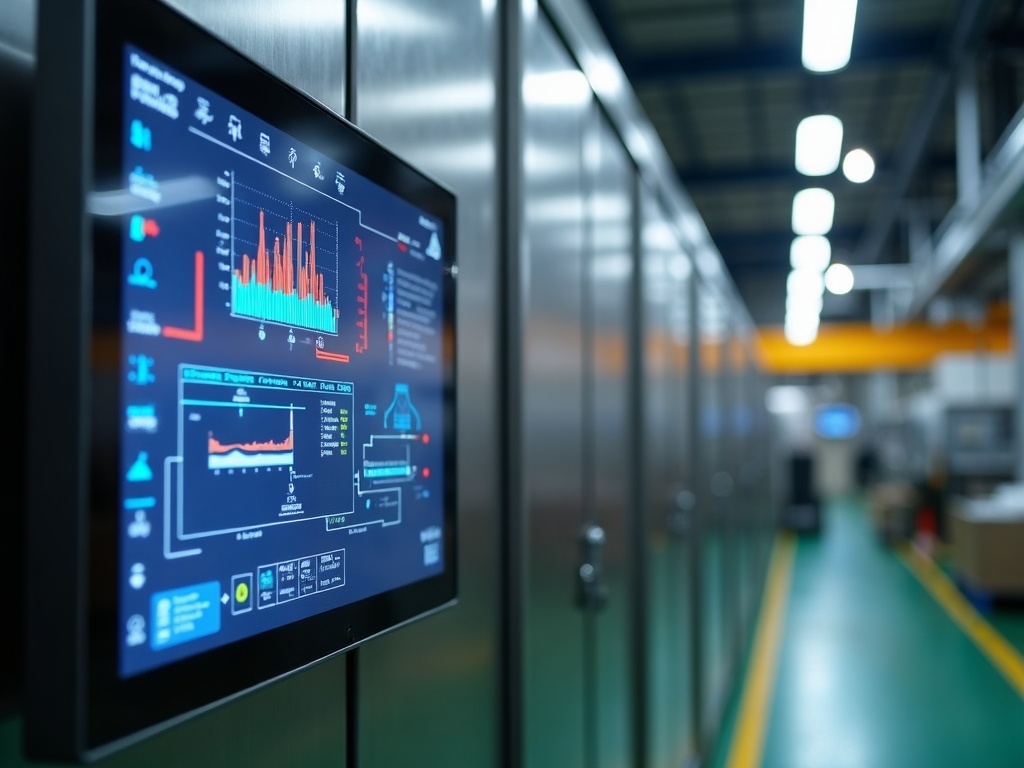 SCADA Security in Arizona: What Industrial Operators Need to Know Right Now A cybersecurity engineer reviewing arizona scada security dashboards in a Phoenix metro industrial control room with server infrastructure visible