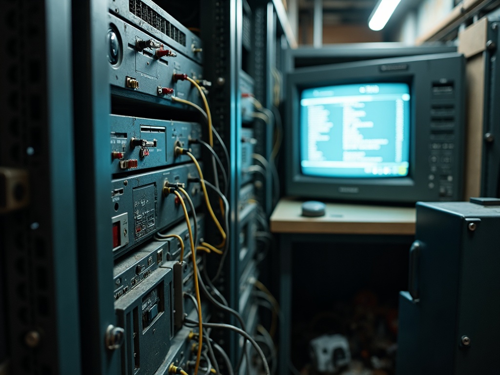 A cybersecurity engineer auditing a legacy SCADA historian server — part of a structured approach to how to secure legacy industrial equipment in manufacturing facilities