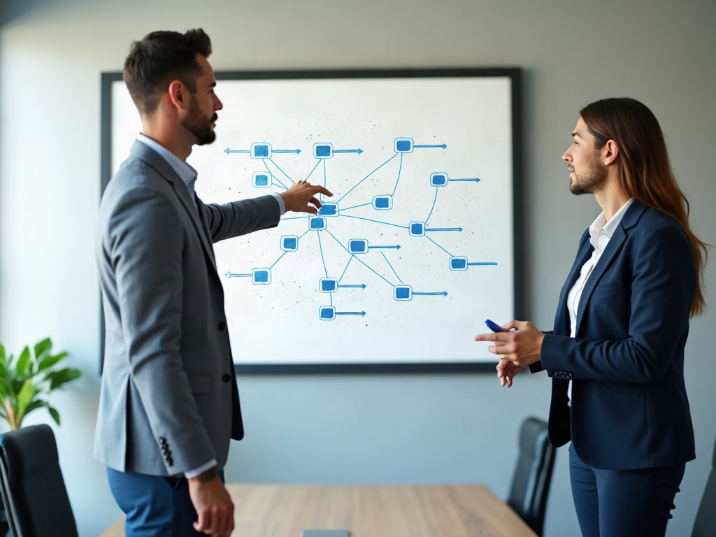 A cybersecurity architect analyzing a zero trust network architecture diagram on dual monitors, evaluating is zero trust right for my business inside a professional data center environment