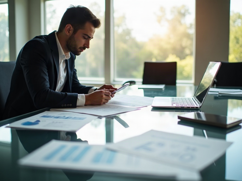 What Cybersecurity Services Actually Cost for Mid-Market Companies in Arizona A senior cybersecurity architect reviewing network diagrams in a Scottsdale office, illustrating expert-level cybersecurity pricing for mid-market companies